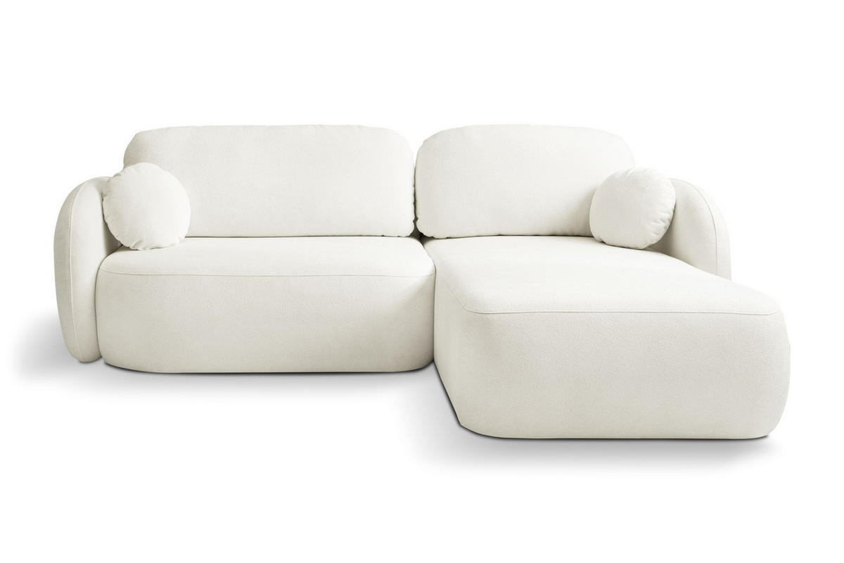 ECKSOFA Olena - Weiß (Sicuro 60) - Weiß, Holzwerkstoff (248/174cm)