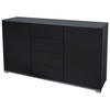 SIDEBOARD Santo Schwarz matt - Schwarz, Holzwerkstoff (138.5/75.5/35cm) - Vladon