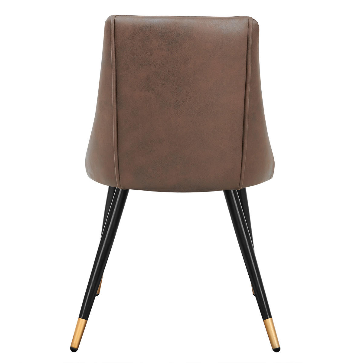 STUHL-SET 2 Stück in Kunstleder - Schwarz/Braun, Holzwerkstoff/Textil (56/83/55cm) - Urban Meuble