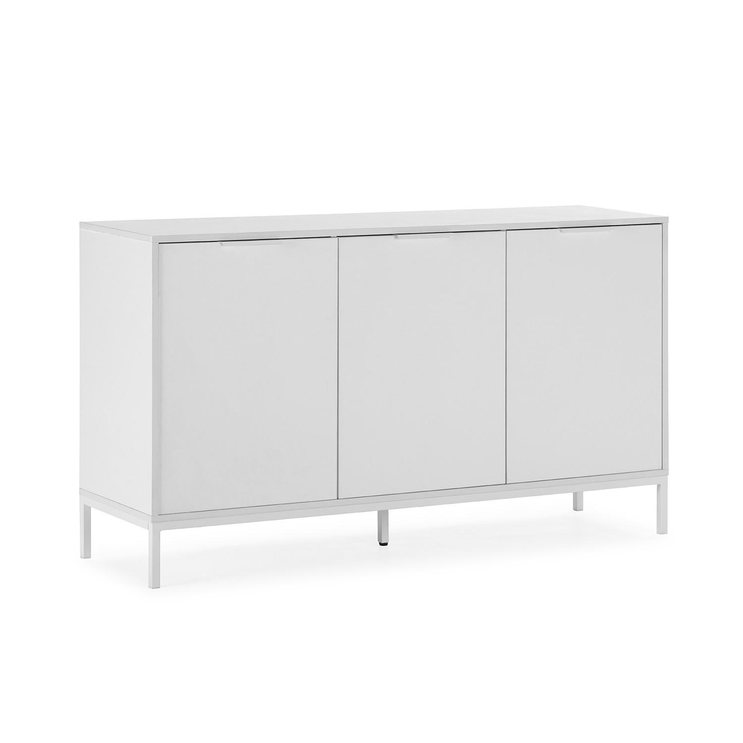 SIDEBOARD Auri 3 türen Weiß - Weiß, Holzwerkstoff (140/80/40cm)