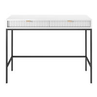 KONSOLENTISCH Vellore Weiß 104 cm - Goldfarben/Schwarz, Holzwerkstoff/Metall (50/104/77cm) - Selsey