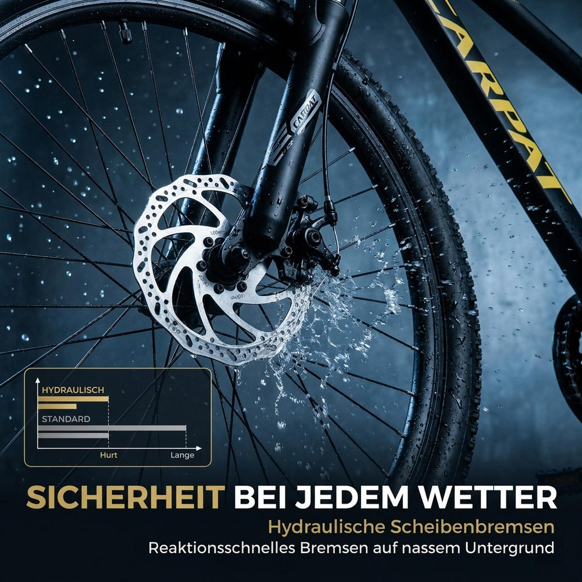 MOUNTAINBIKE 29 Zoll Schwarz – 21-Gang Schaltung - Hydraulische Scheibenbremsen — Hardtail-Rahmen aus Aluminiumlegierung - Schwarz, Metall (20cm) - Oxeza