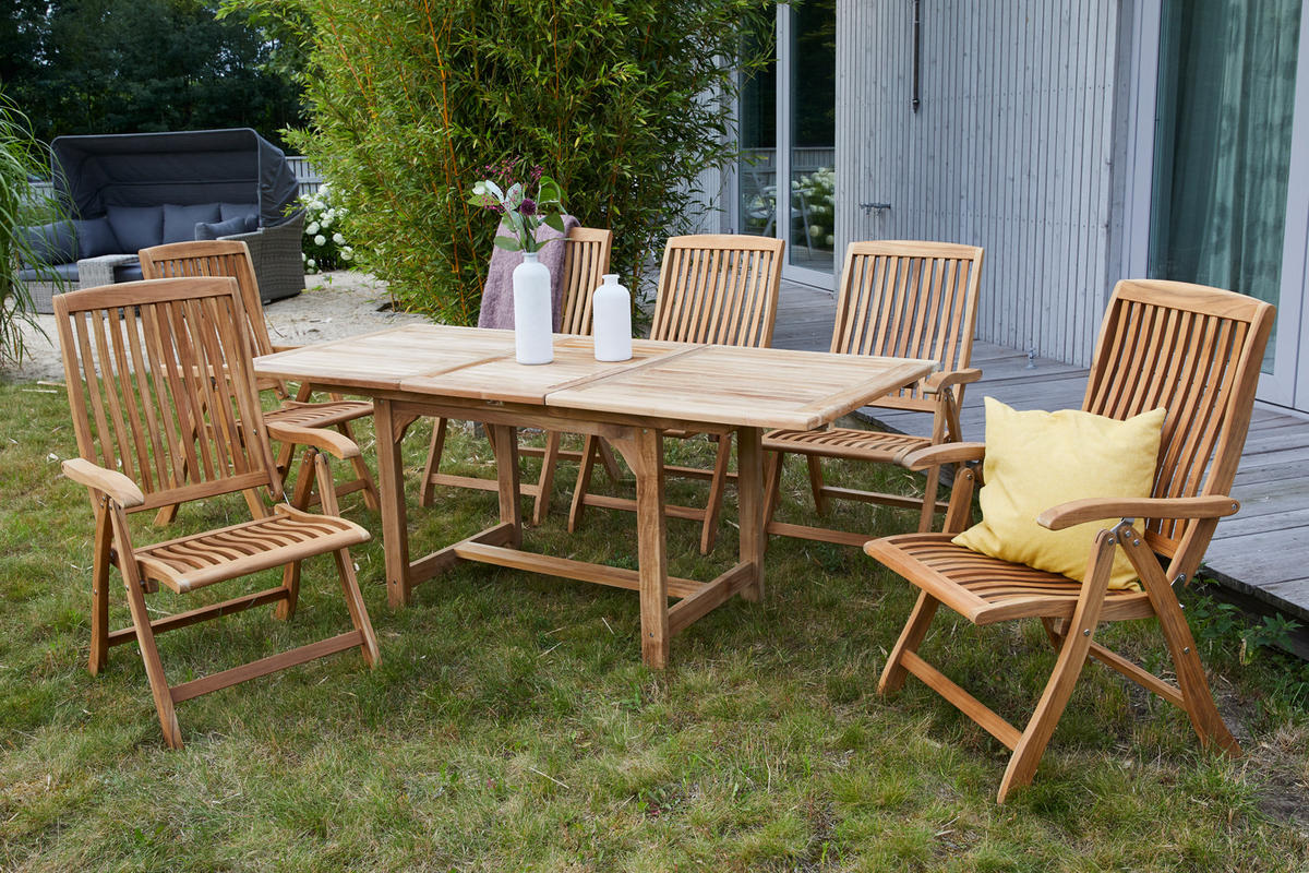GARTENTISCH Ela 180/240x90x75cm, Holz, Natur - Naturfarben, Holz (180/90/75cm) - dasmöbelwerk