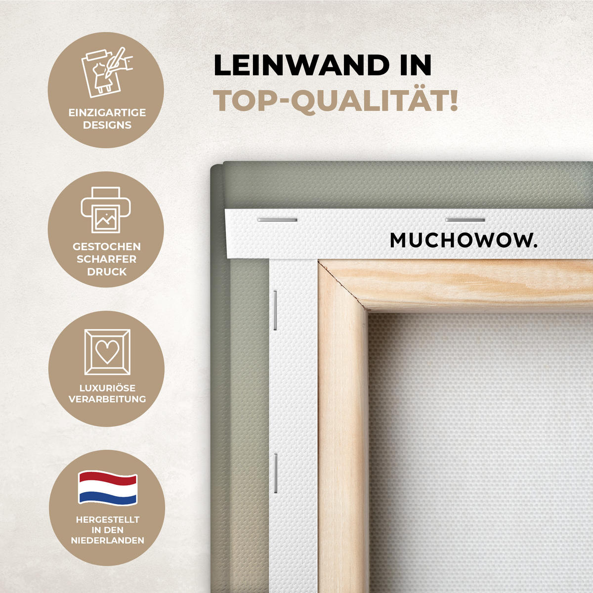 LEINWANDBILD Stilleben - Kräuter - Gewürze - Früchte - Farbenfroh Deko Groß 90x90 cm - Grün, Textil (90/90cm) - MuchoWow