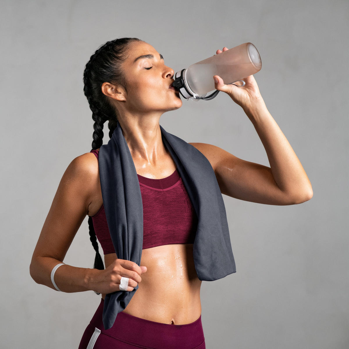 SPORTHANDTUCH Mario - 80 x 130 cm - Grau - Grau, Textil (80/130cm) - SCHIESSER