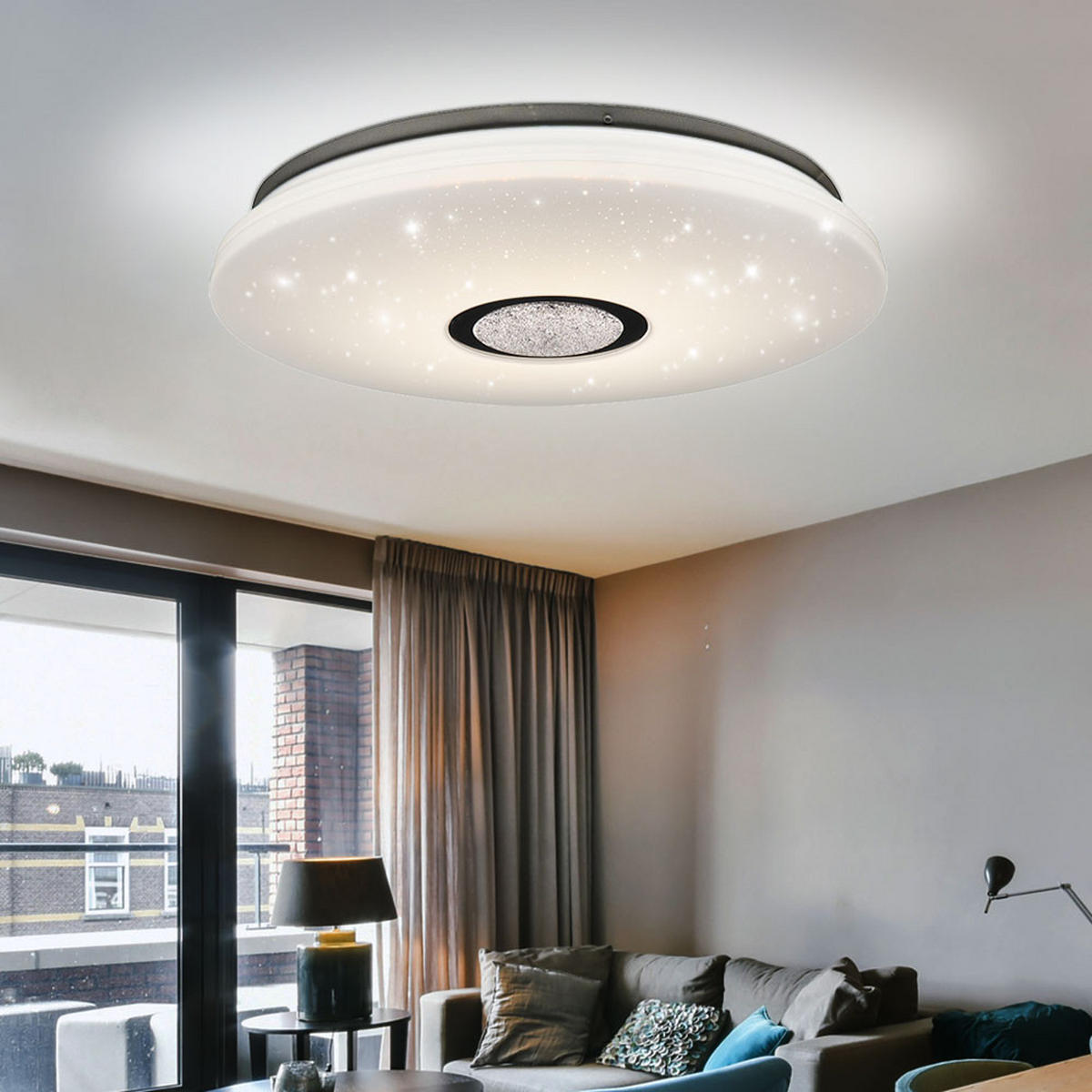 LED DECKENLEUCHTE Albury Weiß Kunststoff - Weiß, Kunststoff (59/59/9cm) - Nowa