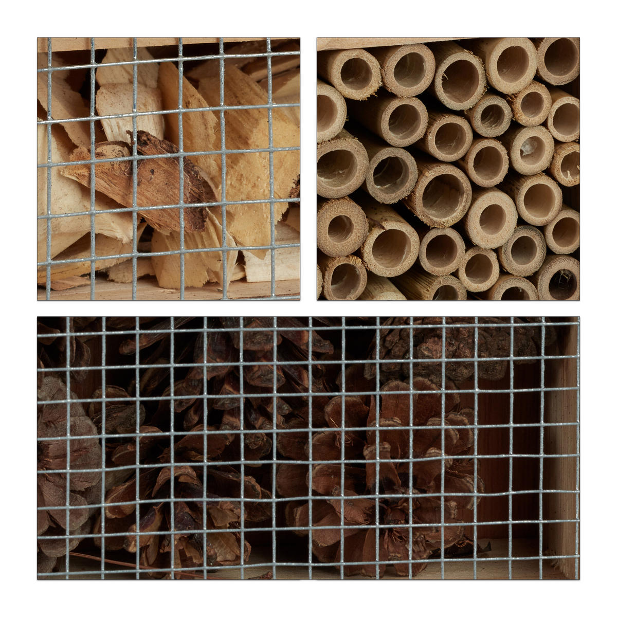 INSEKTENHOTEL - Hellbraun, Holz (30.5/31/9.5cm) - Relaxdays