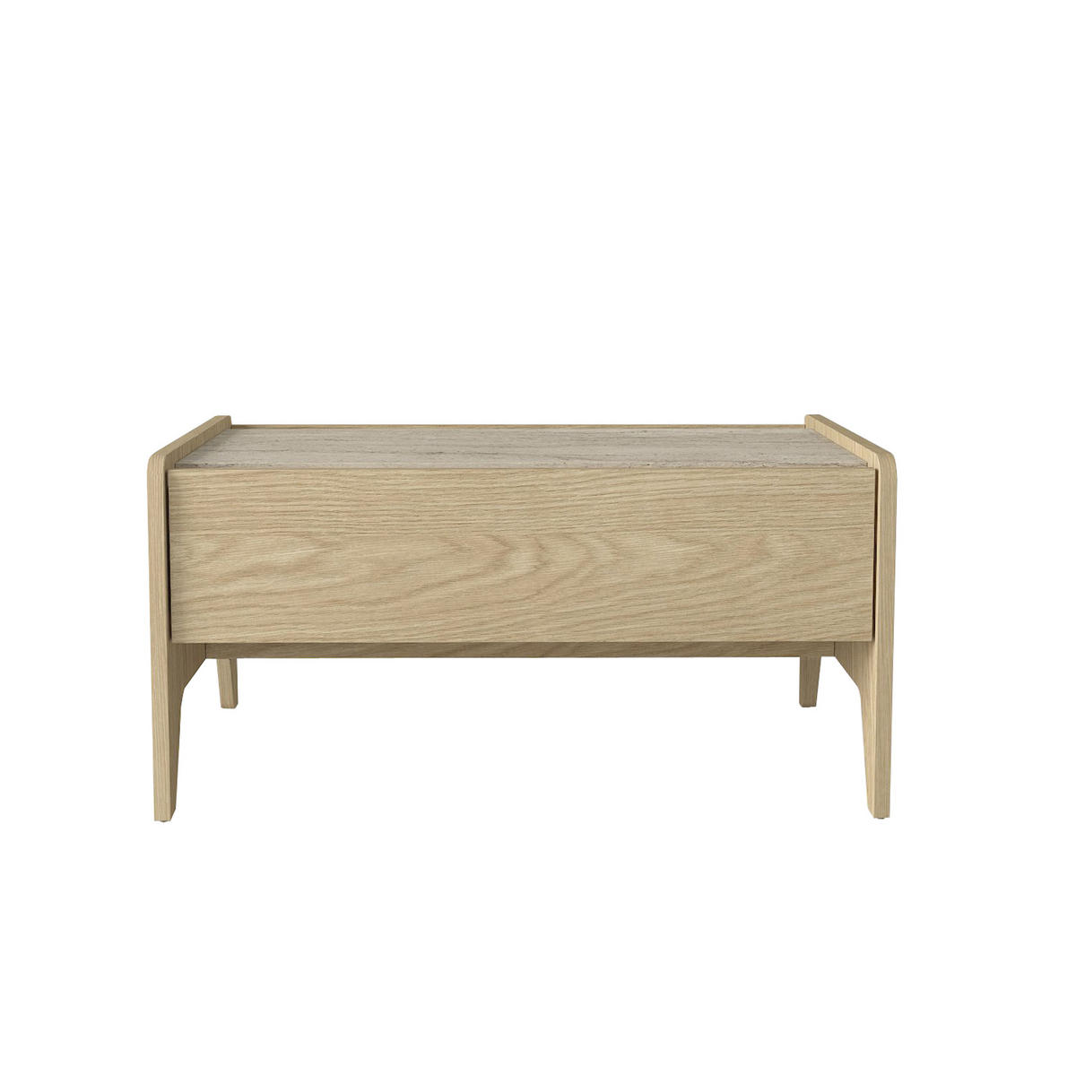 MOEBEL17 Couchtisch – Moderner Couchtisch mit Ablage – Wohnzimmertisch Design – Sofatisch – Minimalistischer Tisch Wohnzimmer – Rechteckiger Couchtisc - Naturfarben, Holzwerkstoff (60/77/38cm)