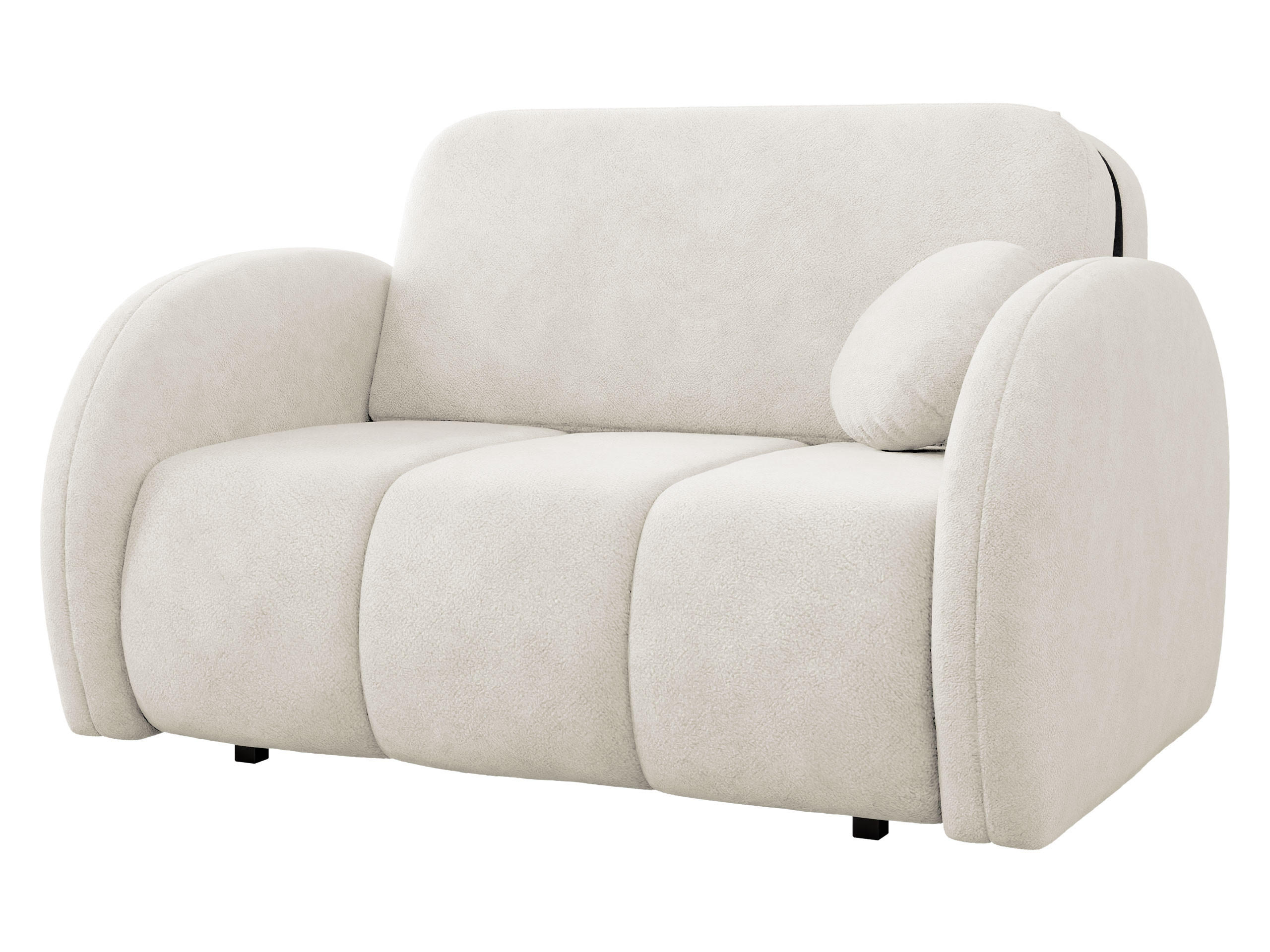 SCHLAFSOFA Viva Comfy II - Creme/Schwarz, Holz/Textil (132/85/103cm) - MIRJAN24