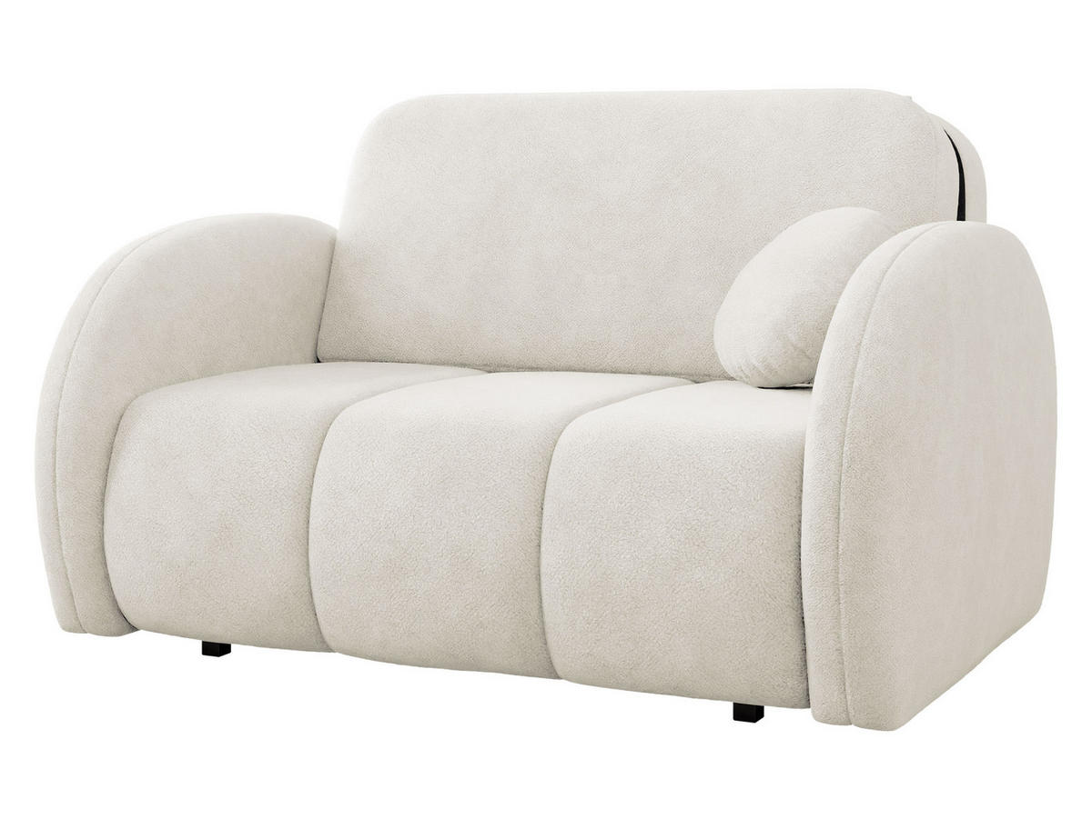 SCHLAFSOFA Viva Comfy II - Creme/Schwarz, Holz/Textil (132/85/103cm) - MIRJAN24