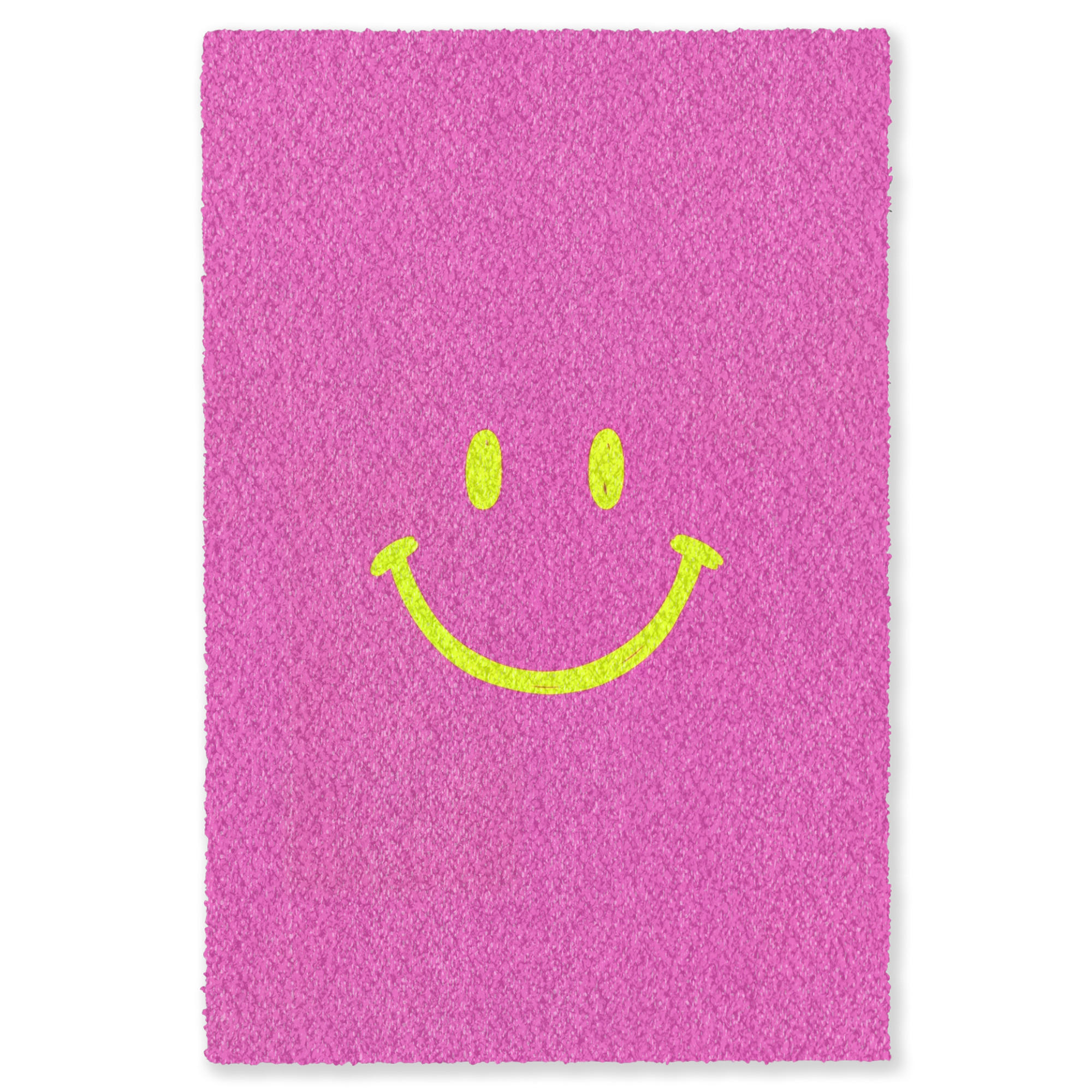 TEPPICH - Smiley - Fröhlich - Rosa - 140x200 cm - Pink, Kunststoff/Textil (140/0.4cm) - OnlyWow