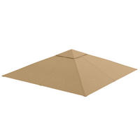 PAVILONOVÁ střecha 298/295 cm béžová z polyesteru s UV ochranou a odvodňovacími otvory - béžová, textil (295/1/298cm) - OKWISH