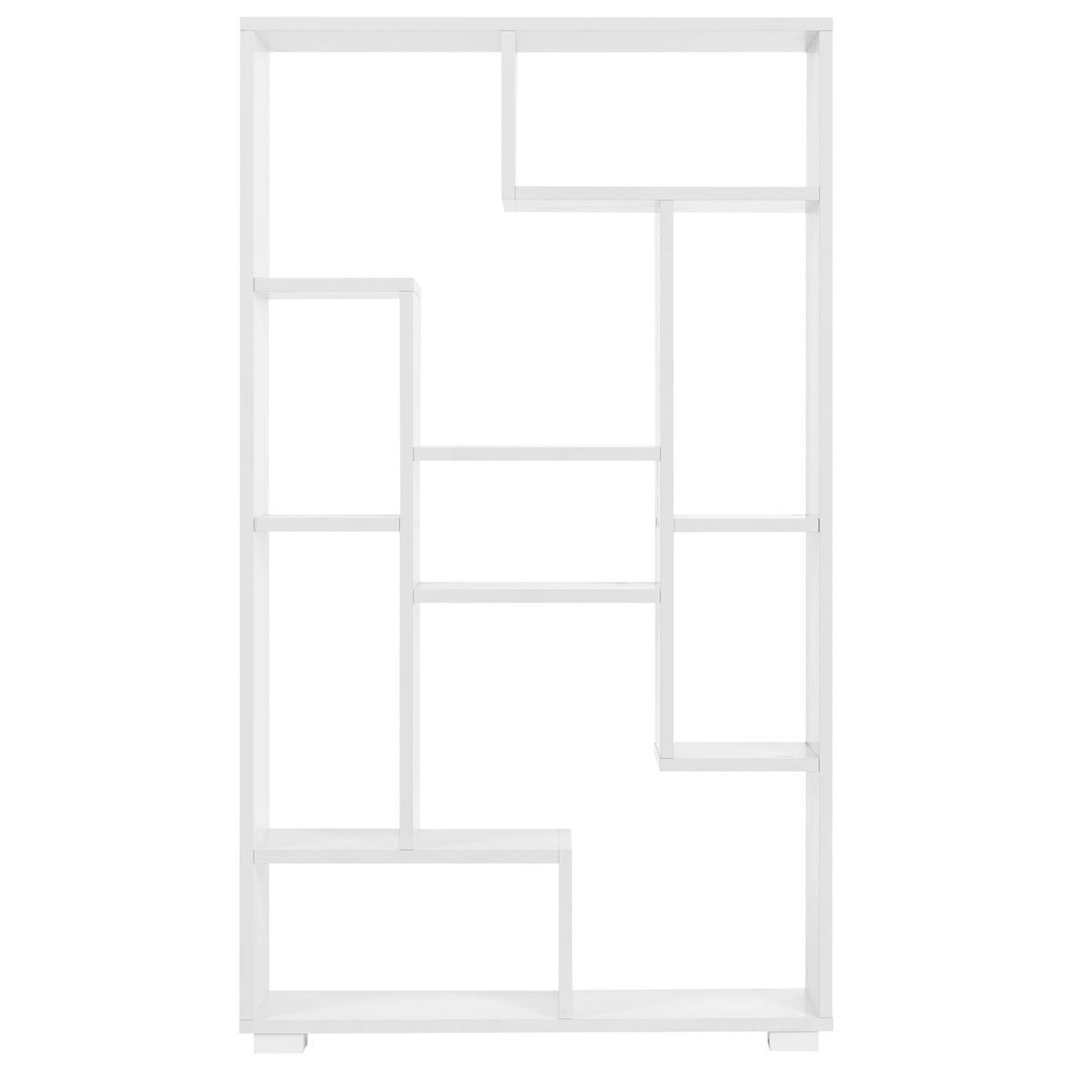 REGAL 122 cm Weiß Alma - Weiß, Holzwerkstoff (70/122/20cm) - Beliani