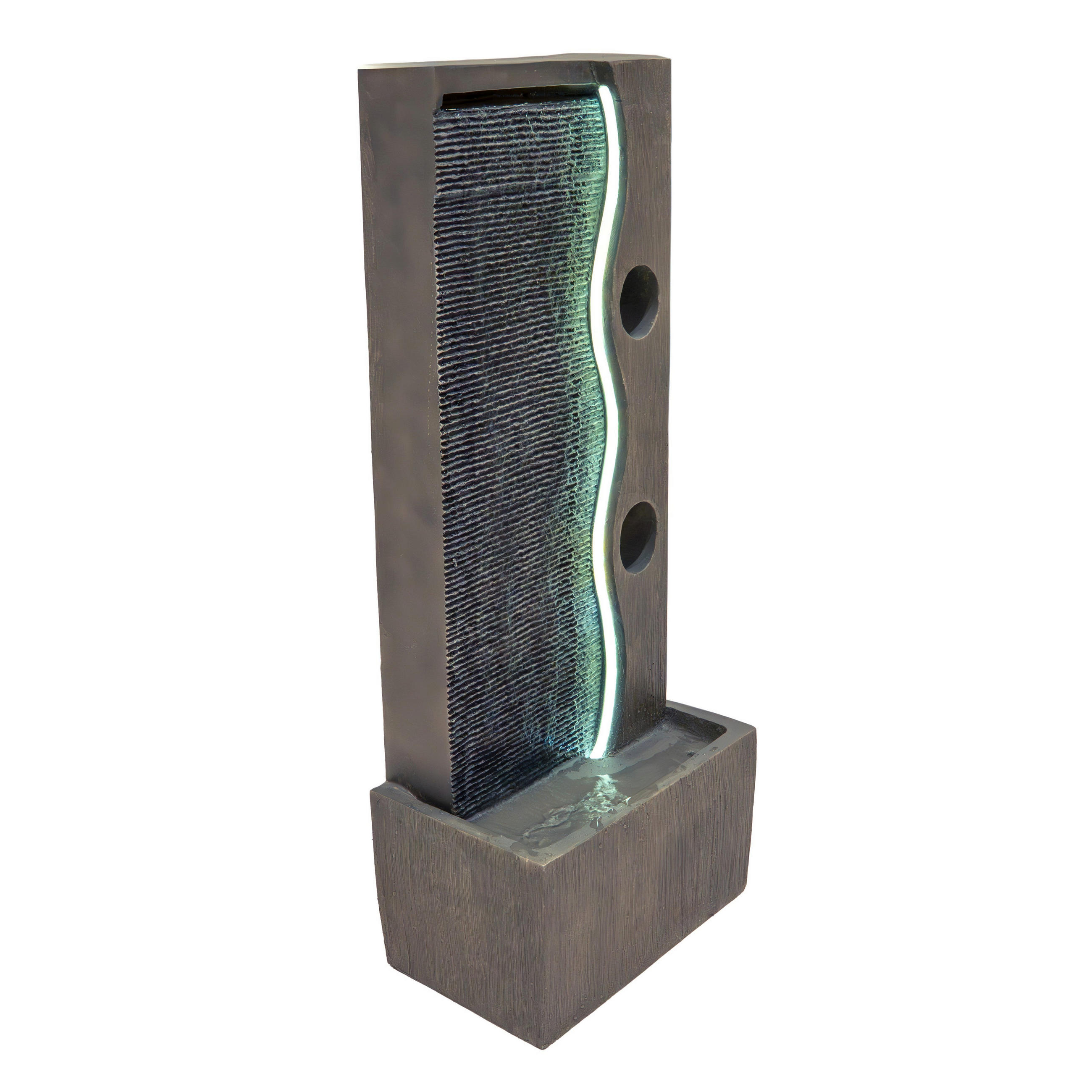 GARTENBRUNNEN "Harmony Falls" - Grau, Kunststoff (39.9/24.5/99cm) - Monstershop