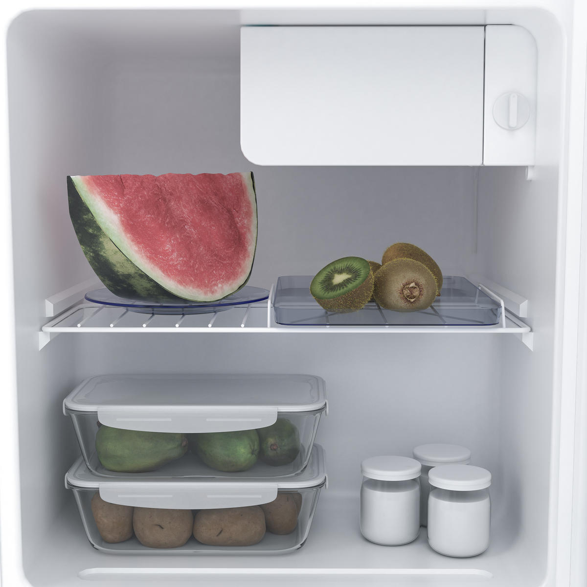 MINI-GEFRIERSCHRANK FGX490 Silber - Schwarz, Metall (45/51/45cm) - HKoenig