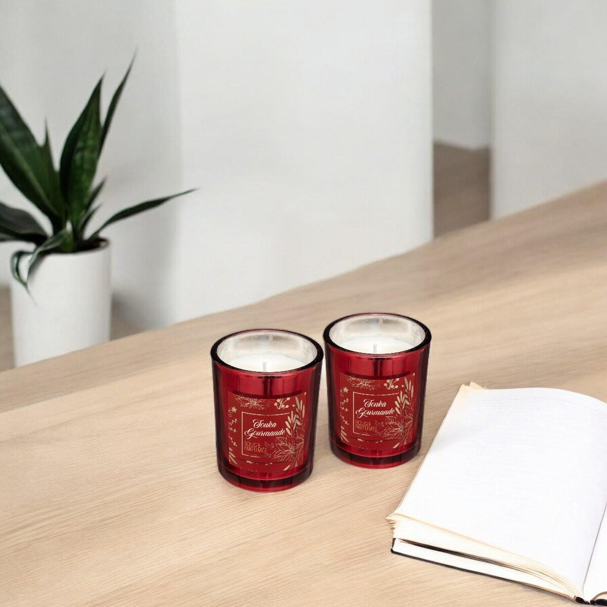 DUFTKERZE Glas 210 g Ø 8 cm - Rot, Glas (10.2/12.5/10.2cm) - Atmosphera Createur d´interieur