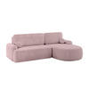 WOHNLANDSCHAFT mit Schlaffunktion und Bettkasten LIRA-L - 264x172x89 Rosa - Rosa, Holzwerkstoff/Textil (172/264cm) - ALTDECOR