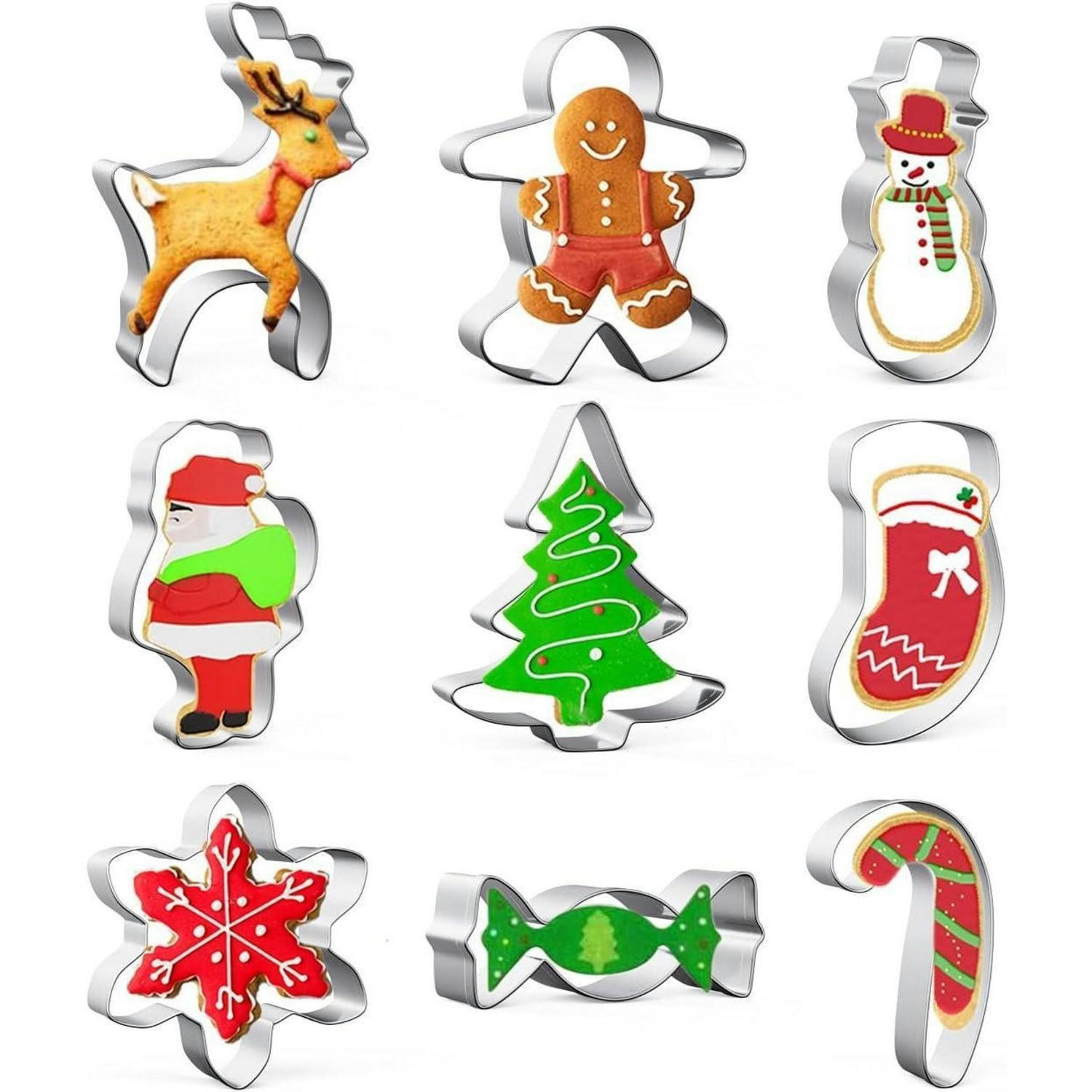 AUSSTECHFÖRMCHEN Set Weihnachten 9-teilig - Multicolor, Metall (5.7/2/10.9cm)