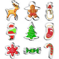 AUSSTECHFÖRMCHEN Set Weihnachten 9-teilig - Multicolor, Metall (5.7/2/10.9cm)