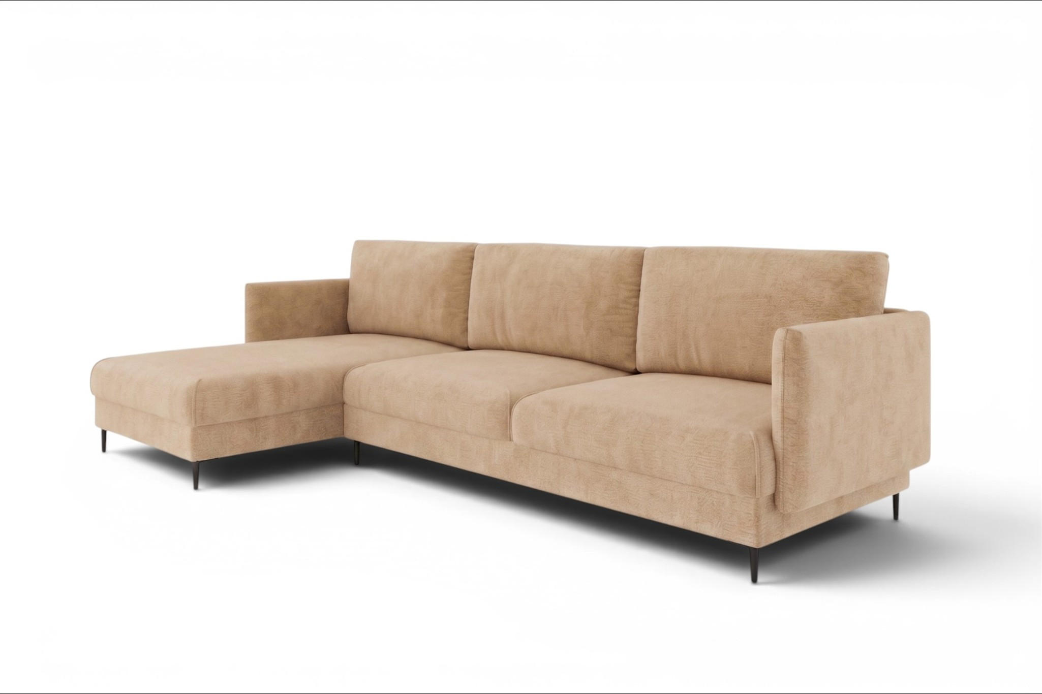 ECKSOFA Helmer In Stoff Vibe - Beige, Holzwerkstoff/Textil (164/293cm) - Fun Möbel