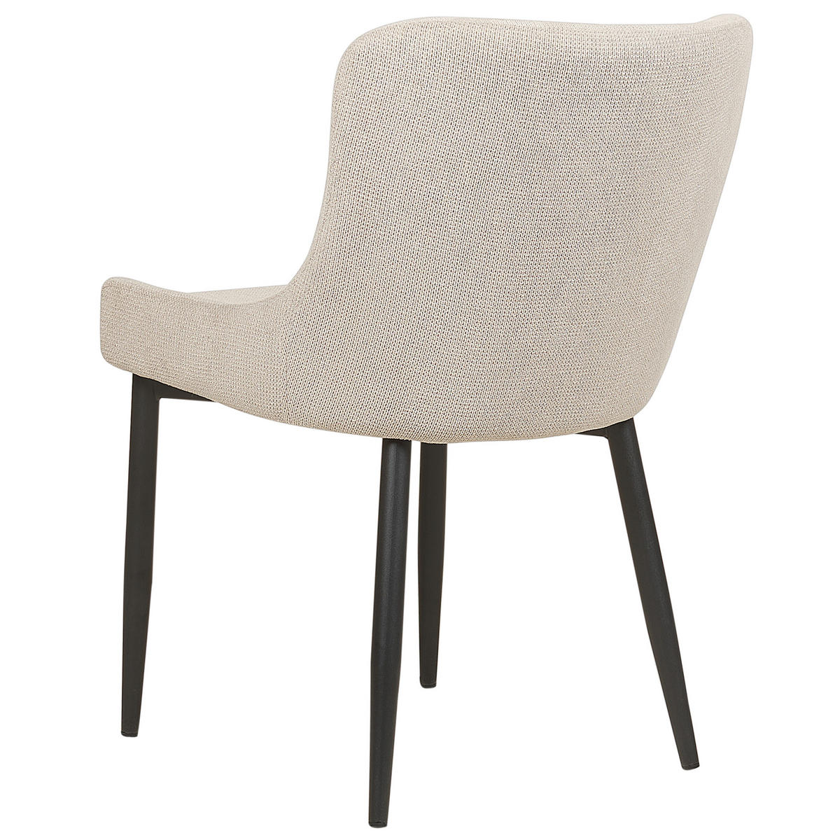 ESSZIMMERSTUHL 2er-Set hellbeige/schwarz Everly - Beige/Schwarz, Textil (52/82/62cm) - Beliani