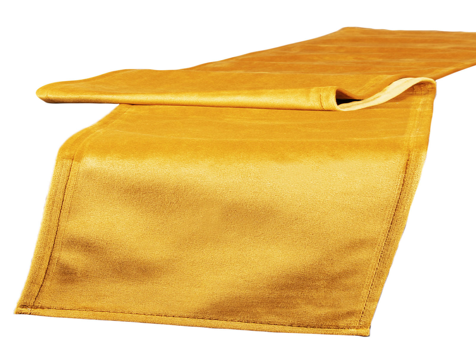 TISCHLÄUFER Samt&Sonders curry-senf 140/40 cm - Currygelb, Textil (40/140cm) - beties Heimtextil