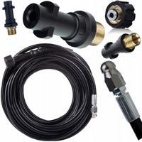 SCHLAUCH M22 Set - 40 m, Innengewinde M22x1,5, max. 200 bar, max. 60 °C, Nylongeflecht, Adapter M22 auf Bajonett - Multicolor, Kunststoff/Metall (10/10/10cm)