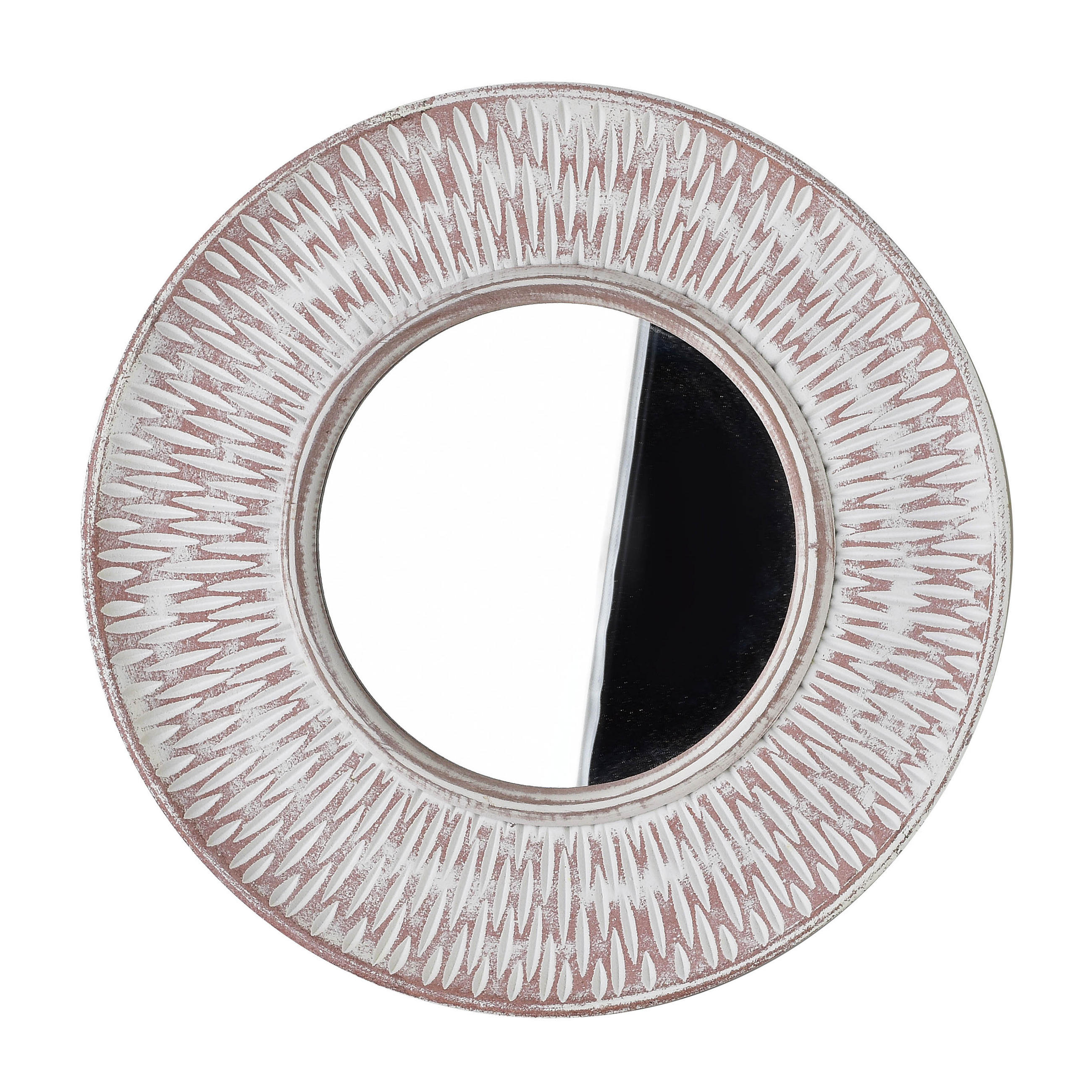 DEKO-SPIEGEL Daz Grau 36/36/5 cm Holz - Grau, Holz (36/5/36cm) - Mondex
