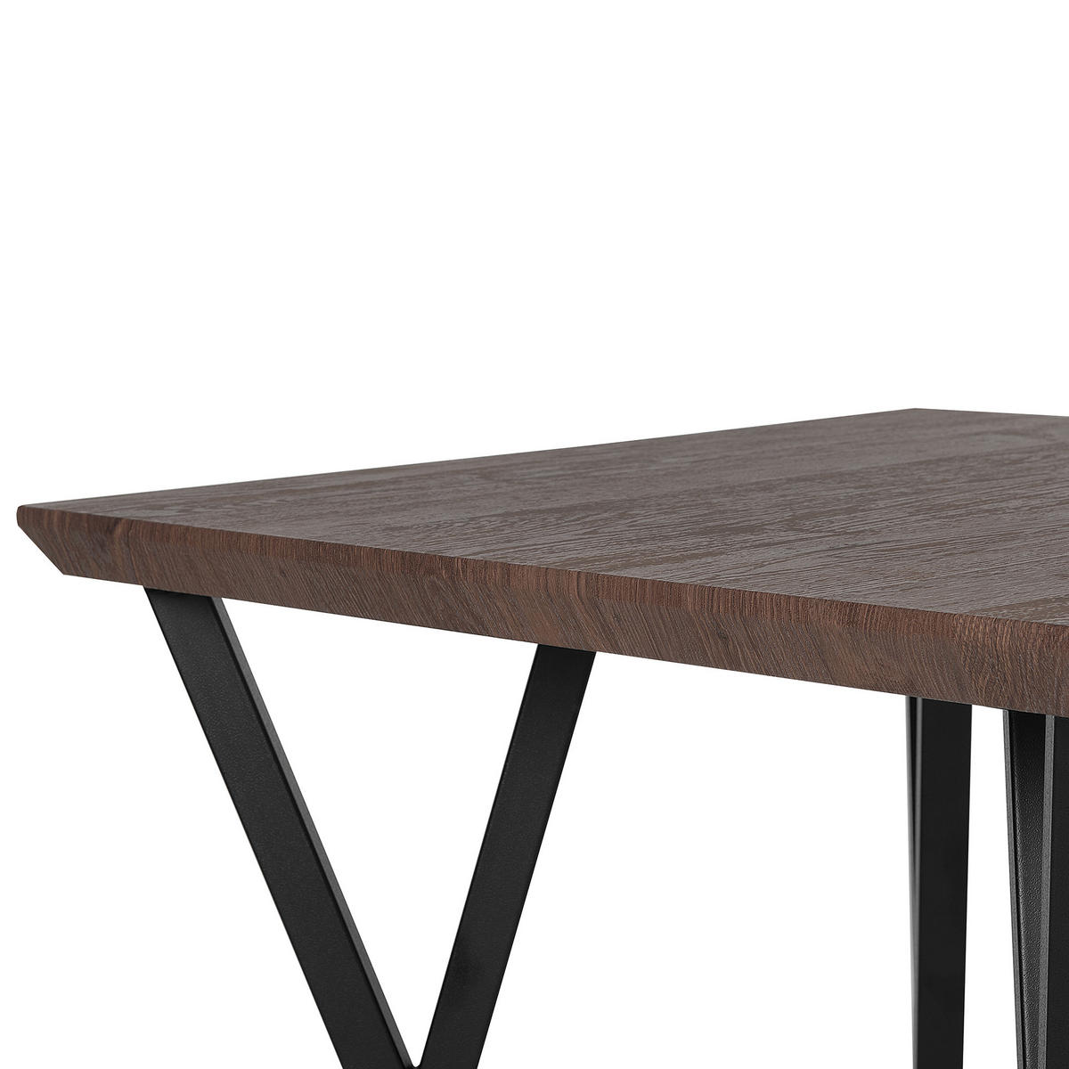 ESSTISCH 70/70/75 cm Dunkelbraun, Schwarz Quadratisch Bravo - Dunkelbraun, Holzwerkstoff (70/70/75cm) - Beliani