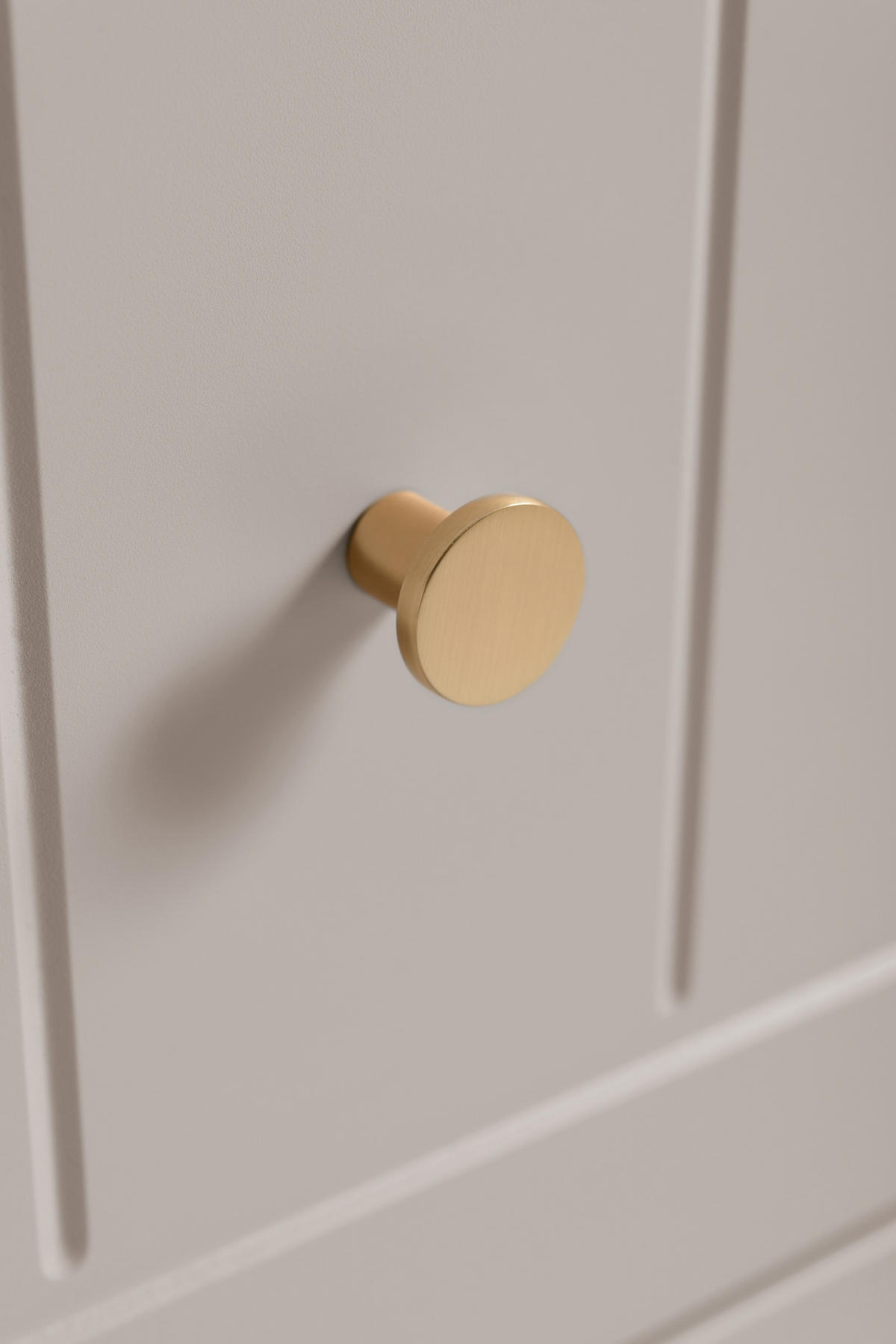 WASCHBECKENUNTERSCHRANK im klassischen Stil, Kaschmir, 80 x 57 x 46 cm - Beige/Goldfarben, Holzwerkstoff (80/57/46cm) - 3XE LIVING