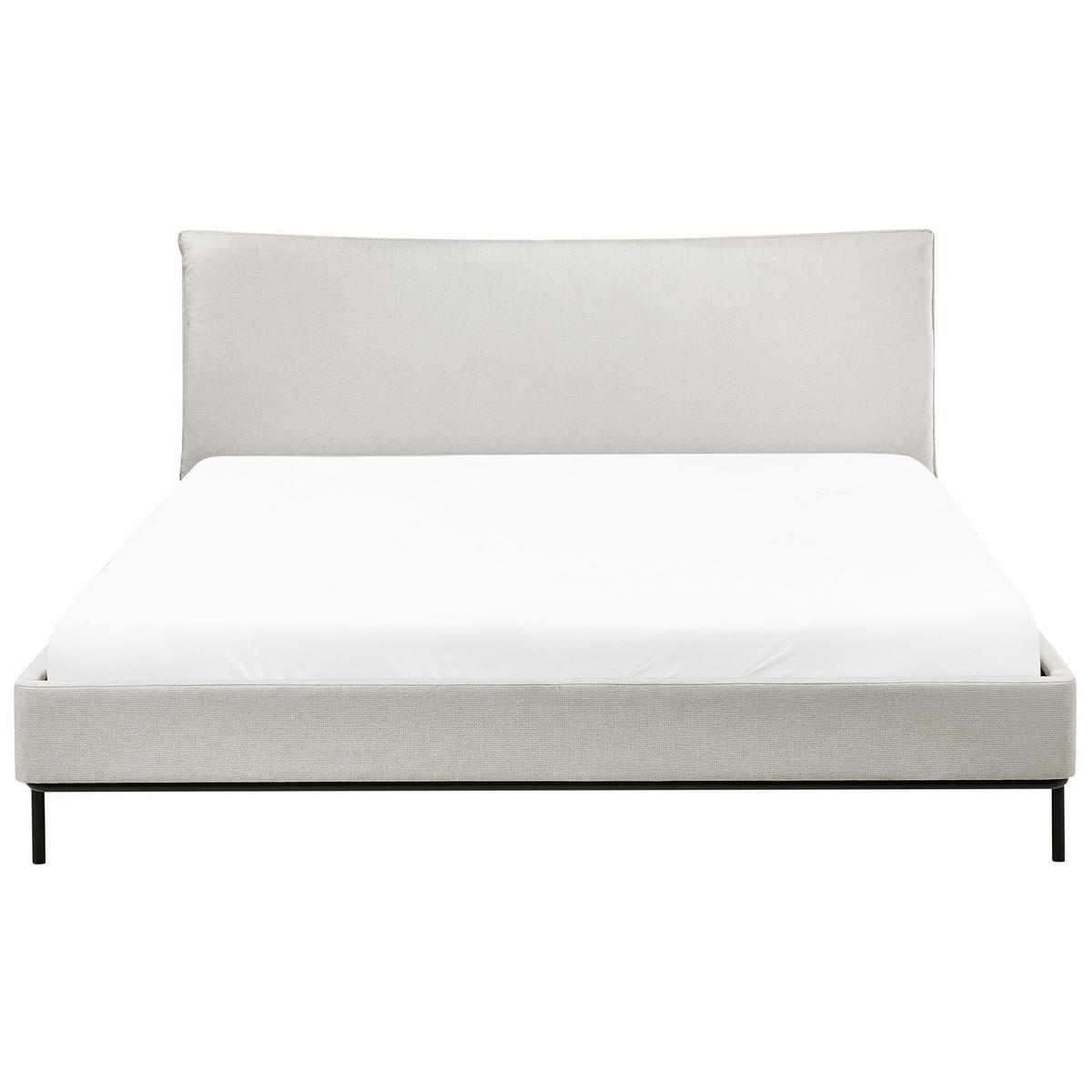 POLSTERBETT mit Lattenrost 180/200 cm Beige Corio - Creme, Textil (180/200cm) - Beliani