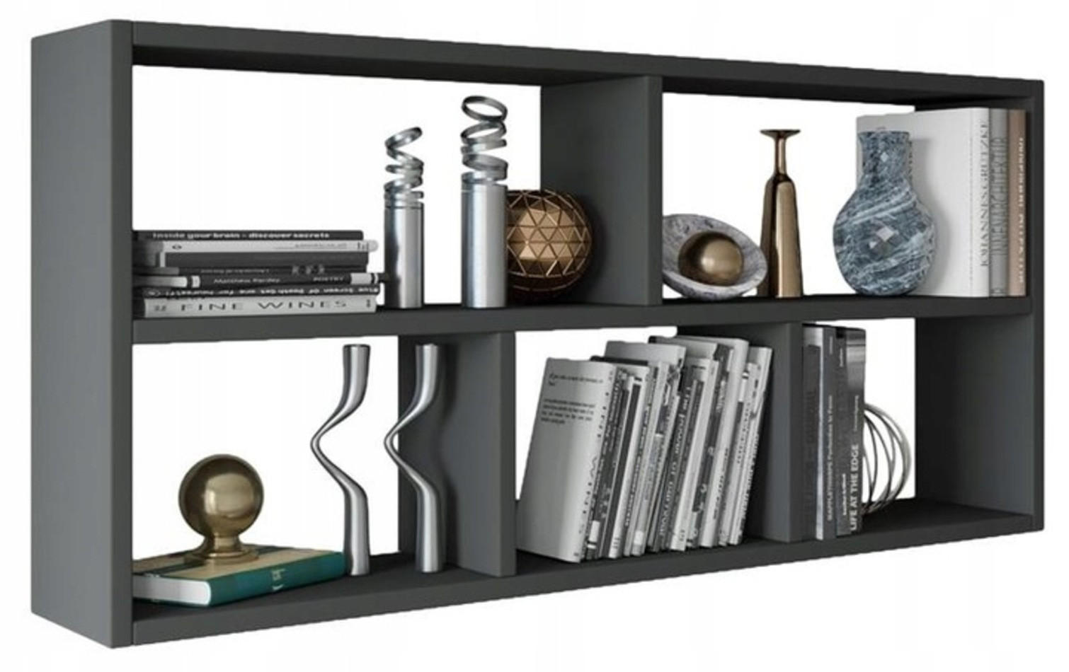 HÄNGEREGAL TEO Anthrazit 113,6/25/50 cm - Anthrazit, Holzwerkstoff (113.6/50/25cm) - Matkam Möbel