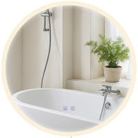 WANDSPIEGEL rund 60 cm Glas Klarglas - Klar, Glas (60/60/3.5cm) - CLP