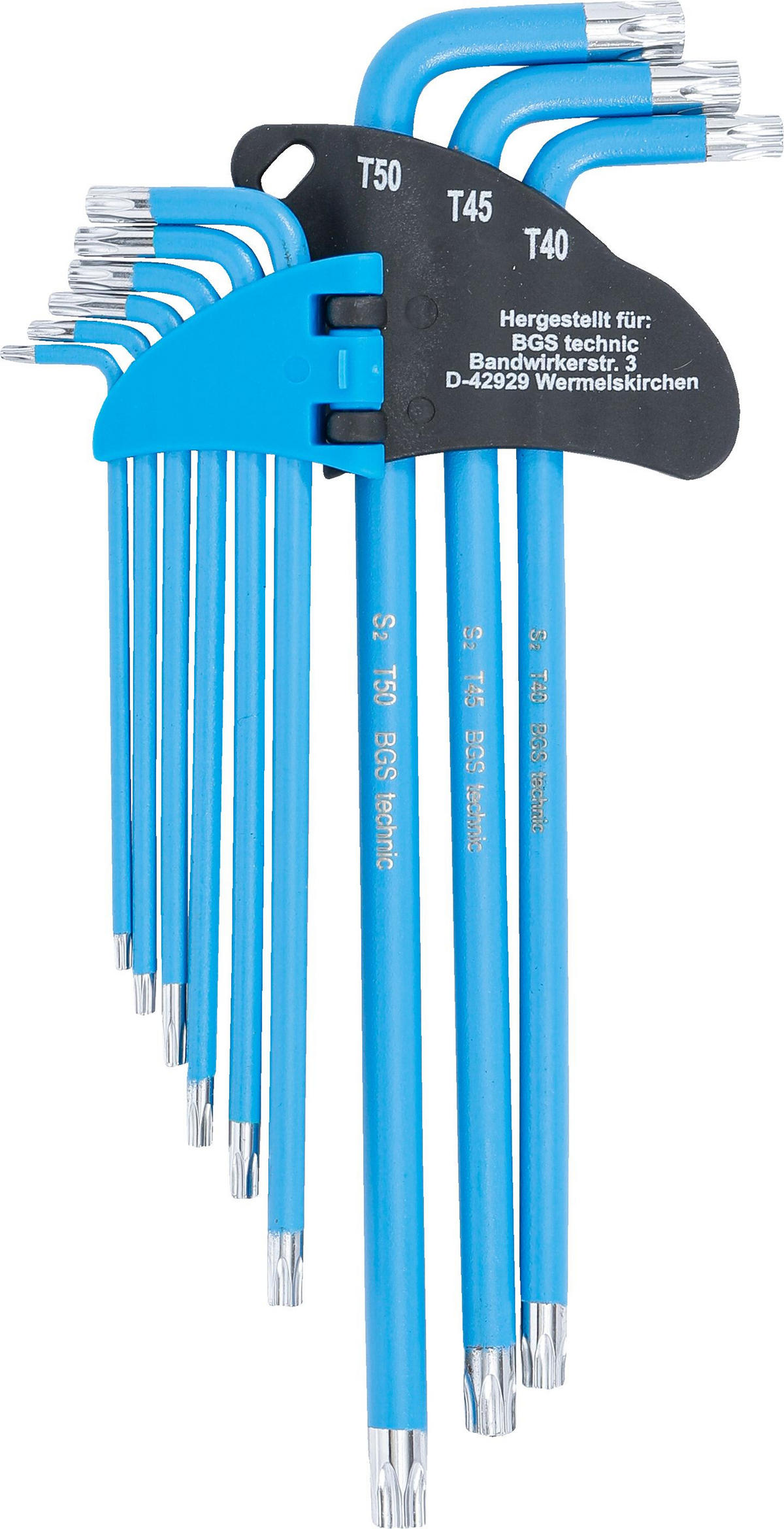 WINKELSCHLÜSSEL-SATZ | T-PROFIL (FÜR TORX) / T-PROFIL (FÜR TORX) MIT - Multicolor, Kunststoff/Metall (1/1cm) - BGS technic