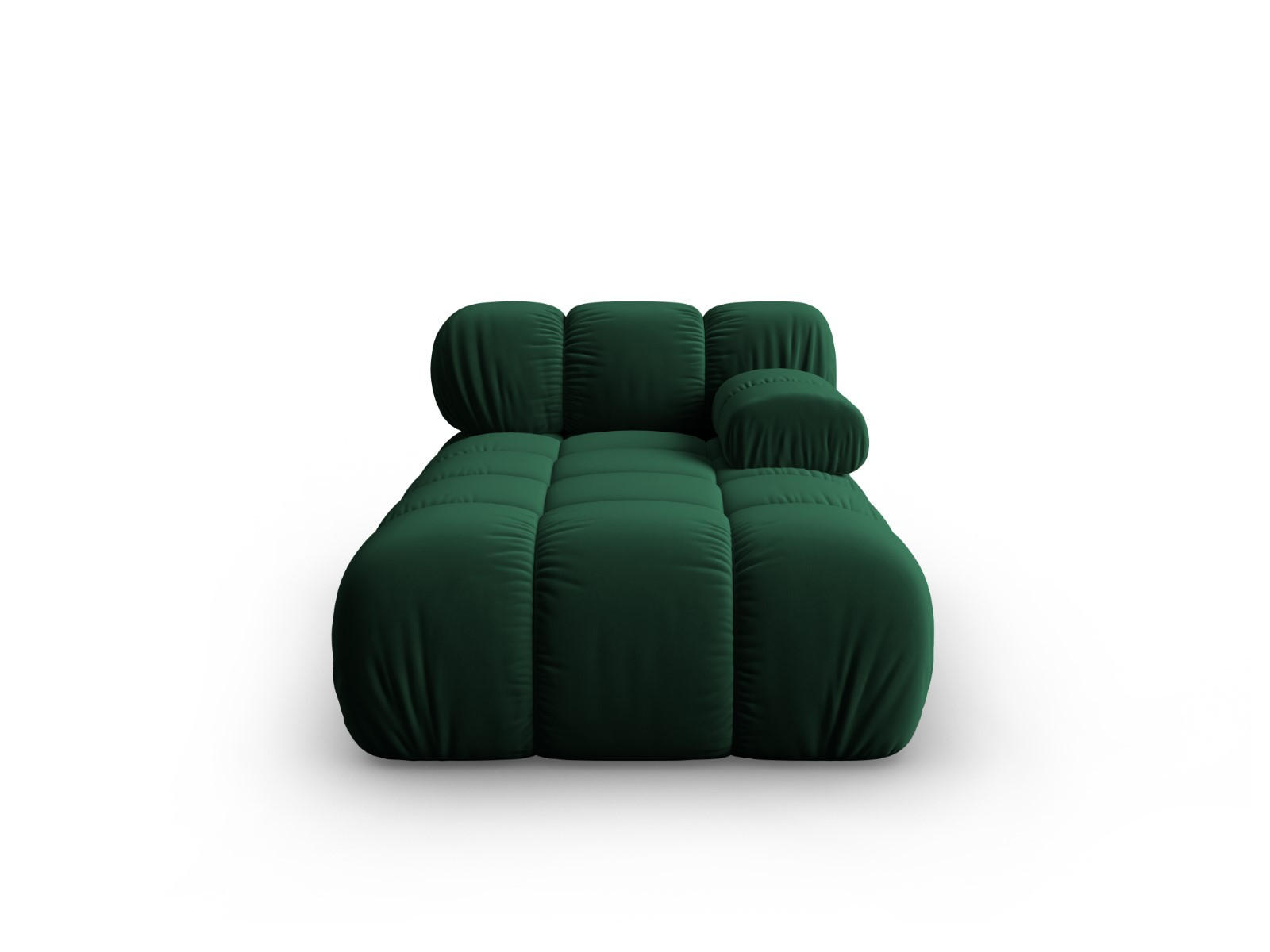 CHAISELONGUE rechts Bellis aus Samt flaschengrün - Grün, Textil (97/62/157cm) - Micadoni