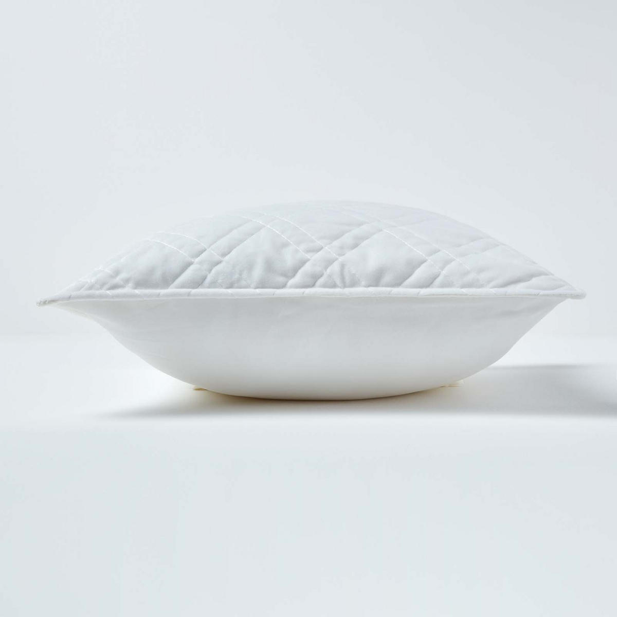 KISSENHÜLLE Samt gesteppt, Paragon Diamond 45/45 cm - Creme, Textil (45/45cm) - Homescapes