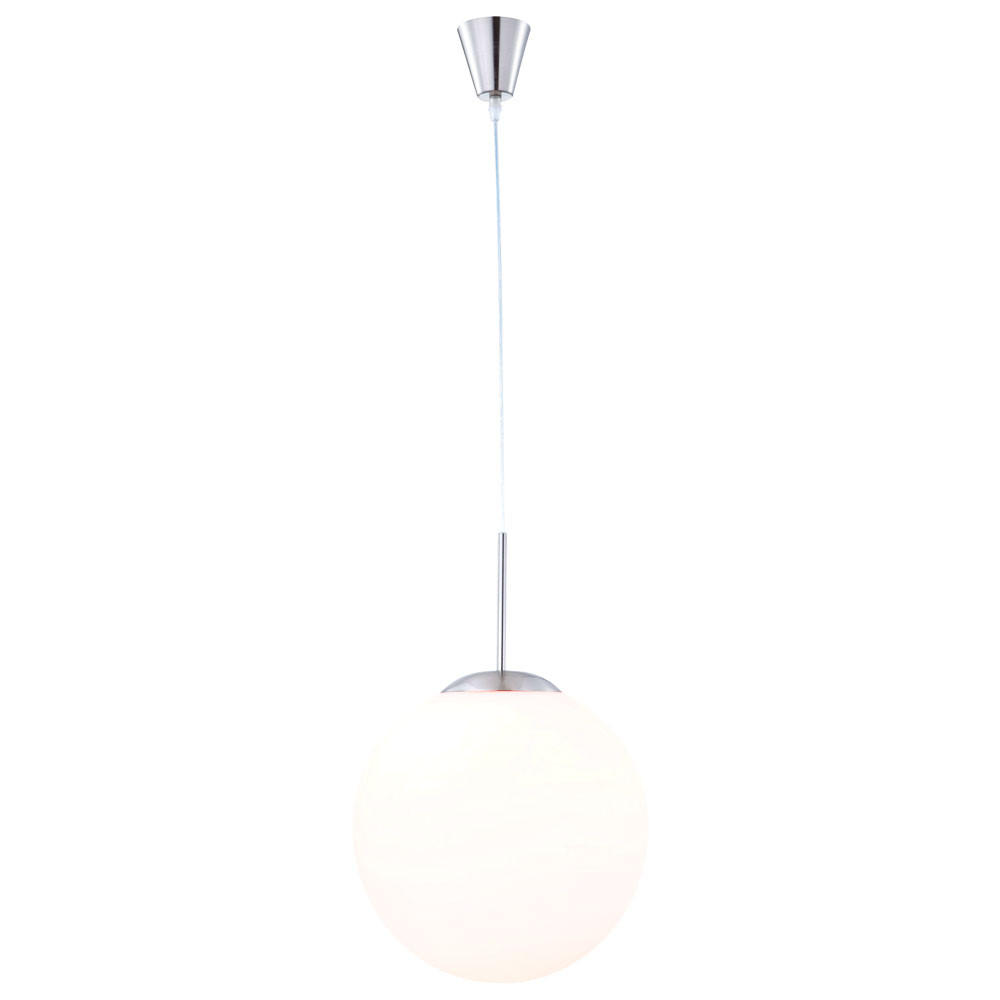 HÄNGELEUCHTE Metall Glas Weiß Opal - Weiß, Glas (30/30/180cm) - Globo Lighting