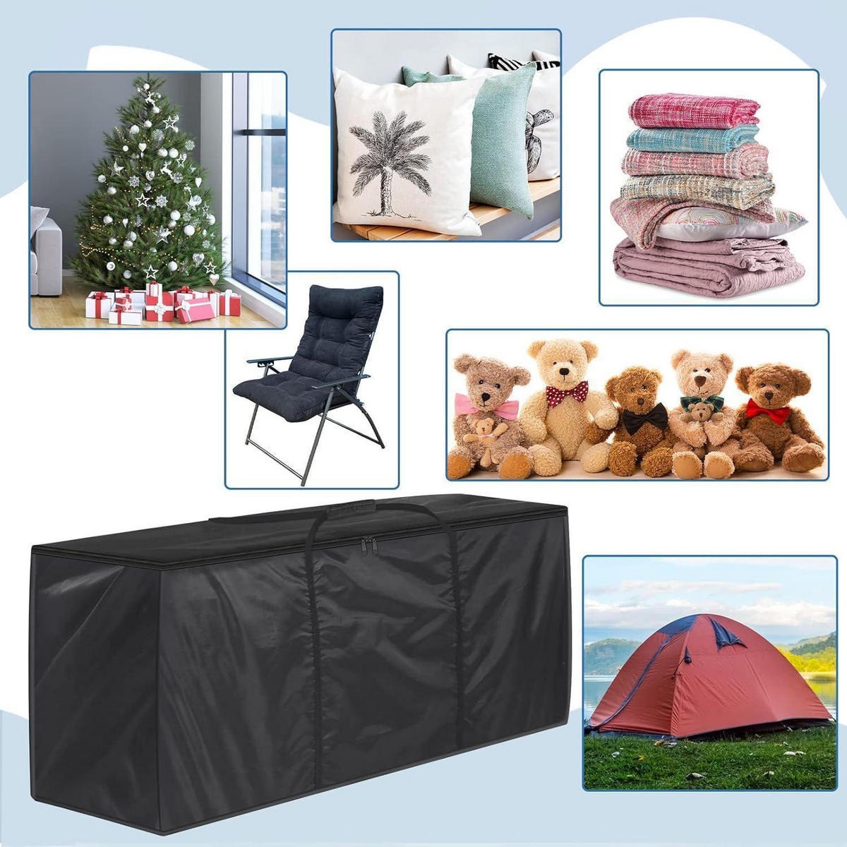 AUFLAGENBOX 670L 173 x 51 x 76 cm Schwarz - Schwarz, Kunststoff (173/76/51cm)