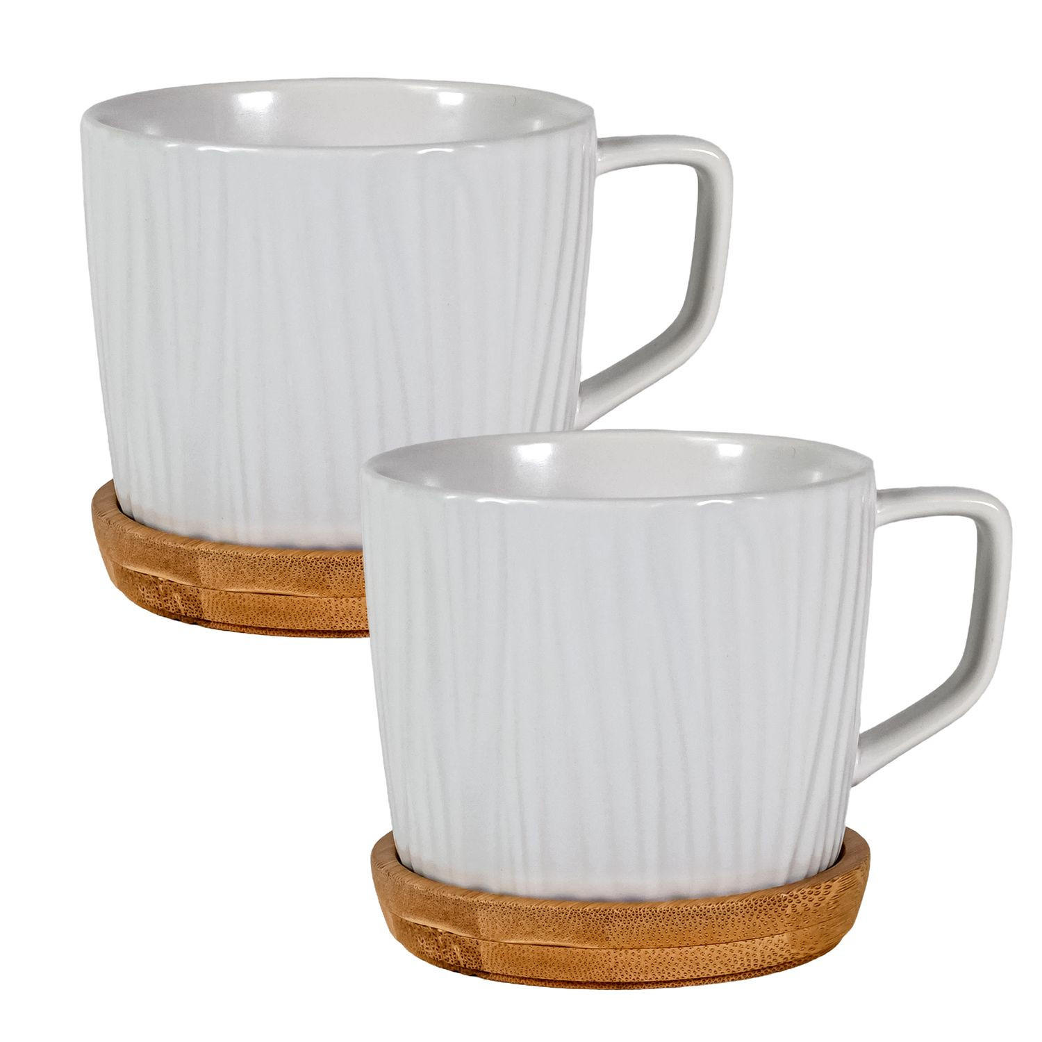 KAFFEETASSE TEETASSE (2er-Set) - Weiß, Keramik (8.8/8/24cm) - Intirilife