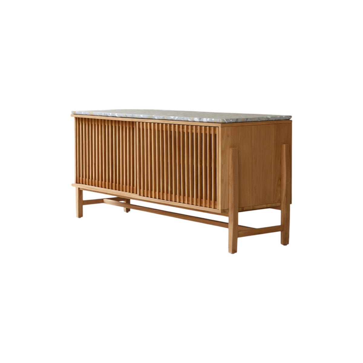SIDEBOARD Isaure Natur aus Teak - Naturfarben, Holz (160/75/55cm) - Tikamoon