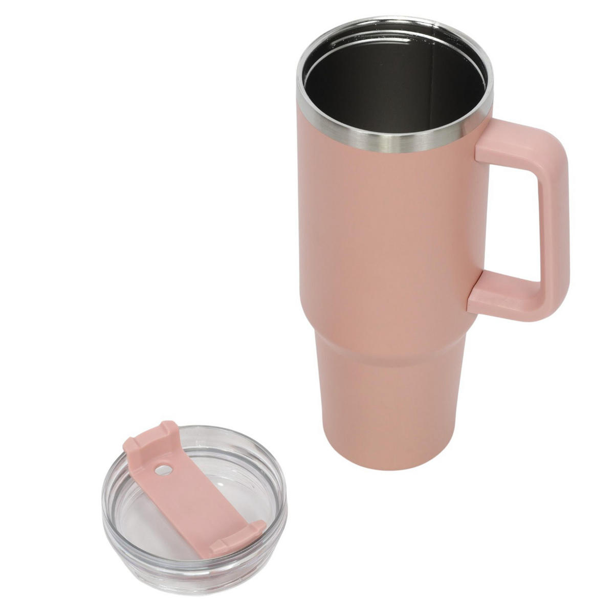 THERMOBECHER aus Edelstahl Rosa 1,2 l 14/10/26,5 cm - Rosa, Metall (1.2L) - Excellent Houseware