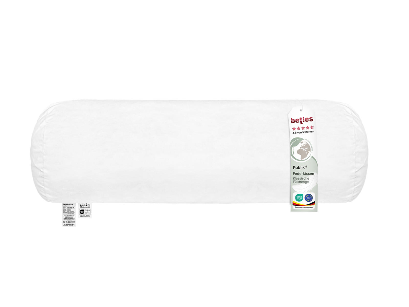 NACKENROLLE Publik Federfüllung 15/40 cm - Creme, Textil (15/40cm) - beties Heimtextil