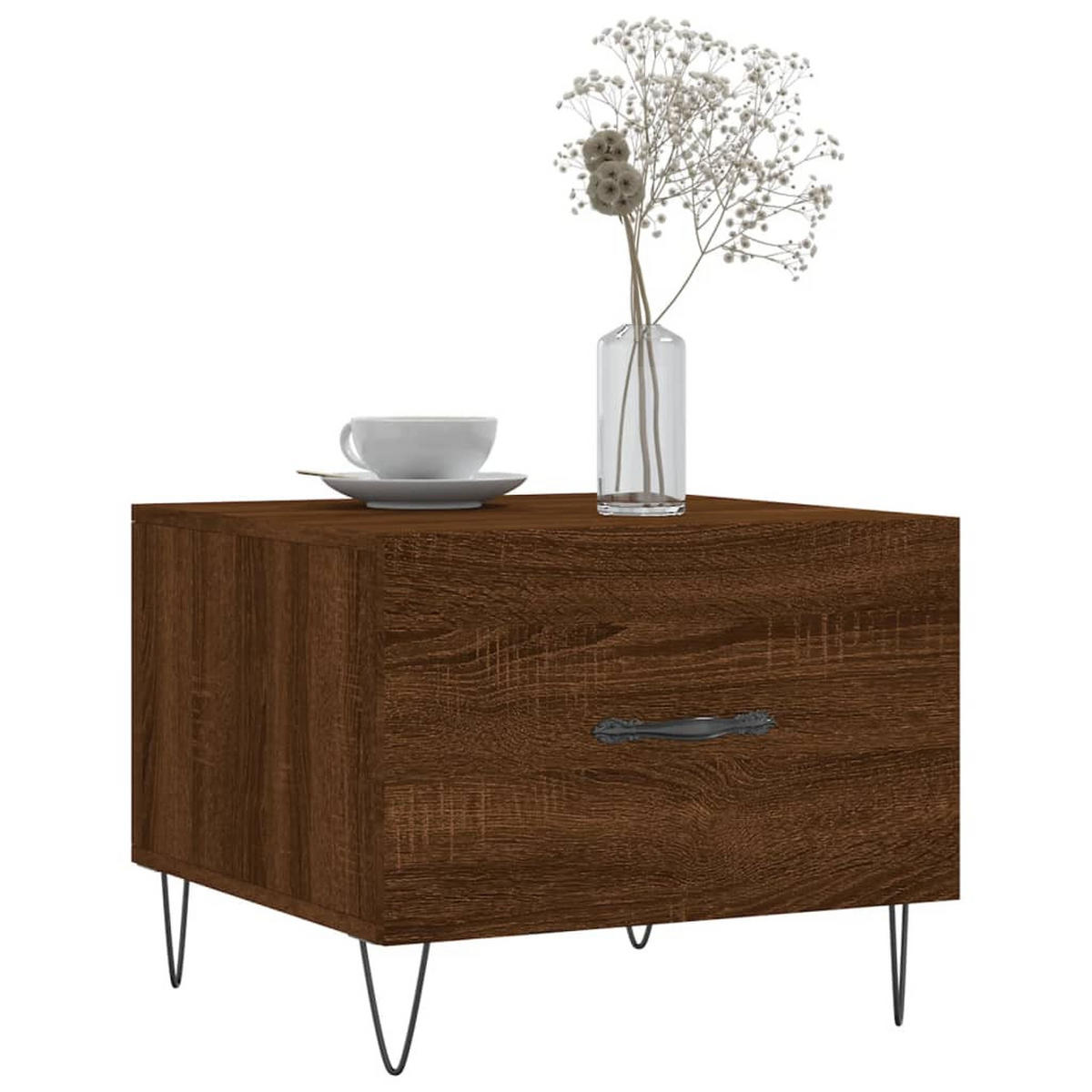 COUCHTISCHE 2 Stk. Braun Eichen-Optik 50x50x40 cm Holzwerkstoff - Braun, Holzwerkstoff (50/50/40cm) - furnicato
