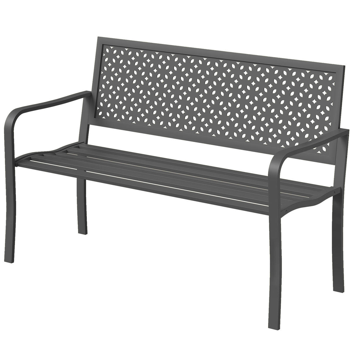 GARTENBANK DE-17800 Dunkelgrau - Dunkelgrau, Metall (127/85/61cm) - ComfortXL