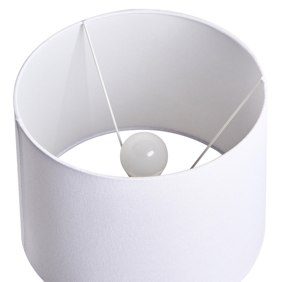 TISCHLAMPE Keramik Weiß Patuca - Goldfarben/Weiß, Keramik (32/32/54cm) - Beliani
