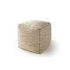 WOLL-POUF handgefertigt Rocco Cream 45x45x45 cm - Creme, Textil (45/45/45cm) - benuta Pure