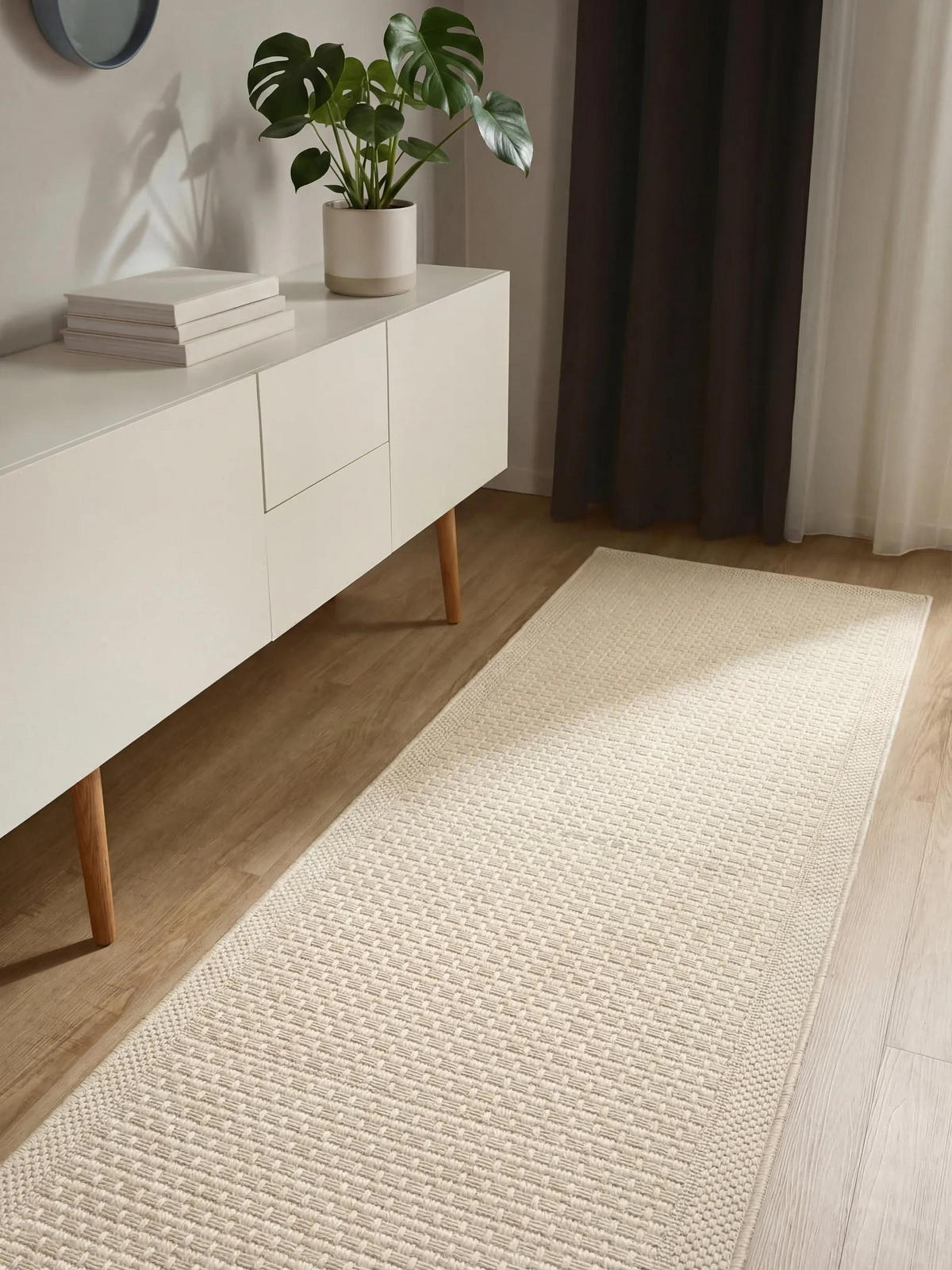 OUTDOORLÄUFER Iowa Cream 80/250 cm - Creme, Kunststoff/Textil (80/250cm) - benuta