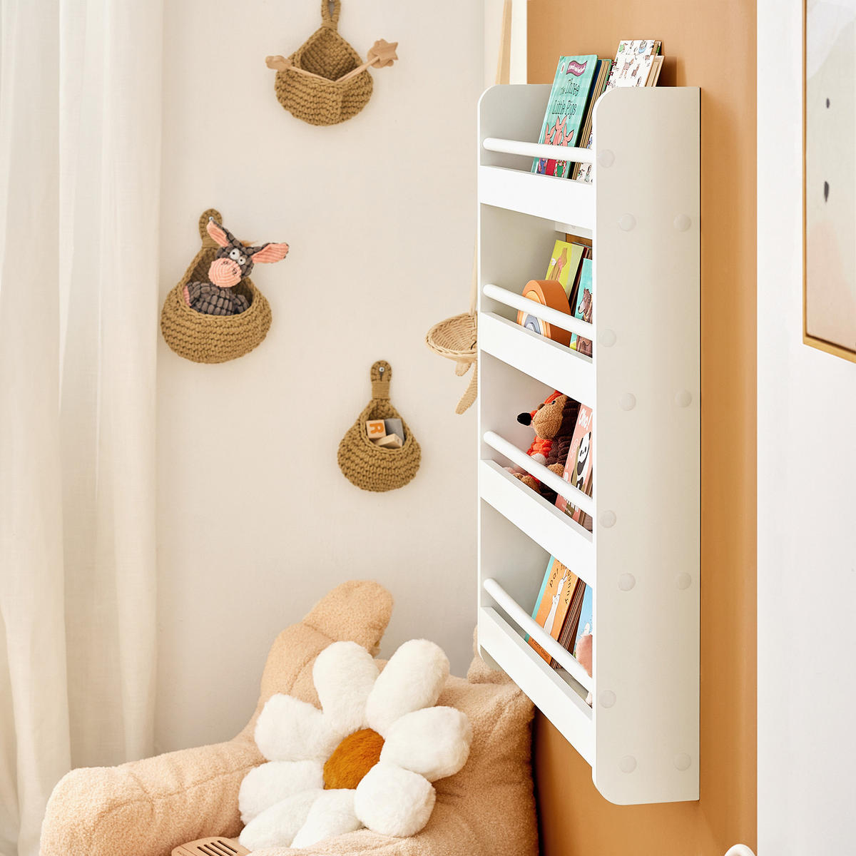 KINDERREGAL Weiß - Weiß, Holz/Holzwerkstoff (60/80/12cm) - SoBuy