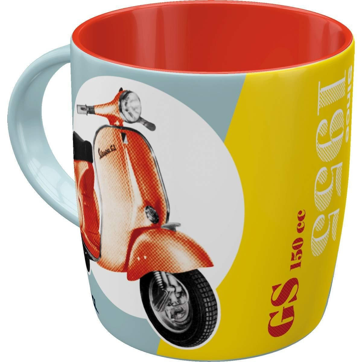 KAFFEETASSE 330 ml Vespa GS 150 Since 1955 - Multicolor, Keramik (0.33L) - Nostalgic-Art