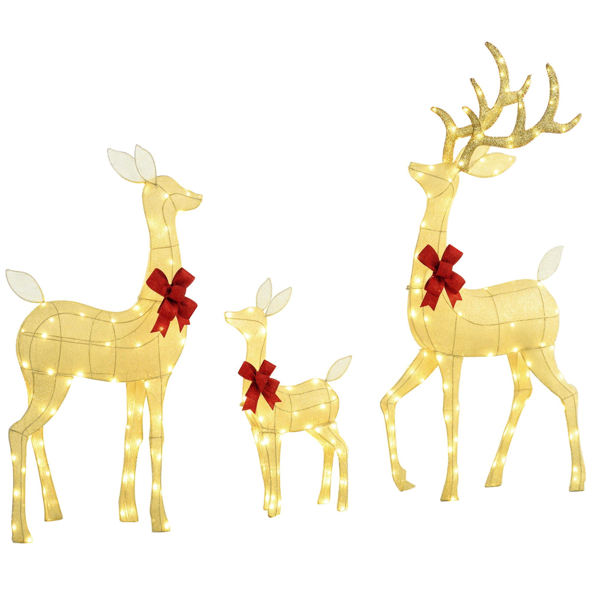 WEIHNACHTS-REH silberfarben 64.0/37.0/134.0cm - Silberfarben, Metall (37/134/64cm)